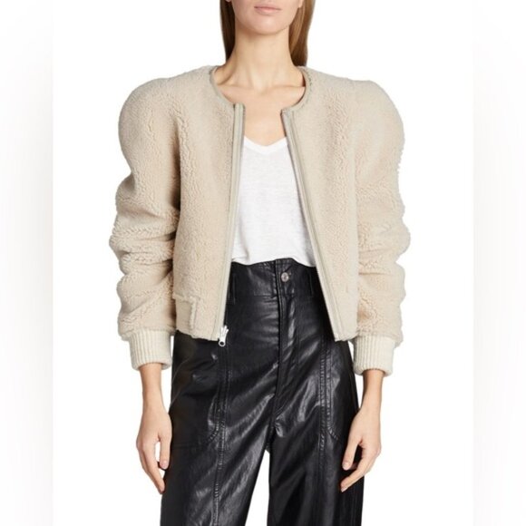 ❌❌SOLD❌❌ISABEL MARANT ETOILE Boden shearling reversible jacket US 8 - Picture 3 of 17